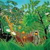 Orange Grove And Monkeys Diamond Painting