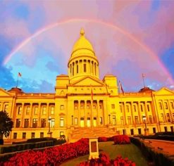 Rainbow Arkansas State Capitol Diamond Painting