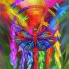 Rainbow Dreamcatcher Dragonfly Diamond Painting