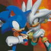 Silver The Hedgehog And Sonic Diamond Painting