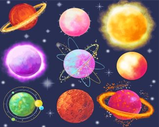 Space Planets Art Diamond Painting