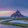 Sunset At Mont Saint Michel Diamond Painting