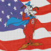 Super Goof With The American Flag Diamond Painting