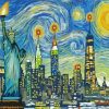 Van Gogh Starry Night Statue Of Liberty Diamond Painting