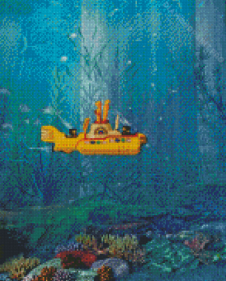 Yellow Submarine Under Sea Diamond Painting