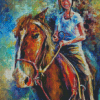 Abstract Girl And Horse Art Diamond Painting