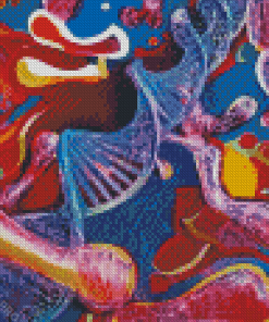 Abstract Dna Diamond Painting
