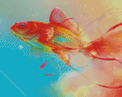 Aesthetic Gold Fish Art Diamond Painting