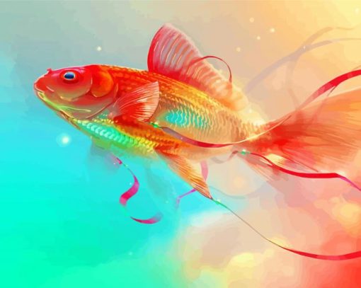 Aesthetic Gold Fish Art Diamond Painting