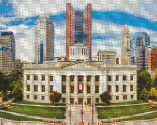 Ohio Statehouse Building Diamond Painting