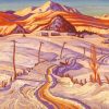 Aesthetic Winter Morning Charlevoix County A-y Jackson Diamond Painting