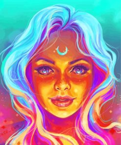 Aesthetic Big Eyed Girl Art Diamond Painting