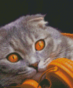 Aesthetic Cat Listening Music Diamond Painting