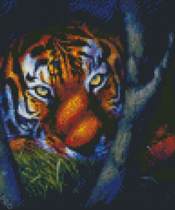 Wonderful Tiger Eyes Diamond Painting