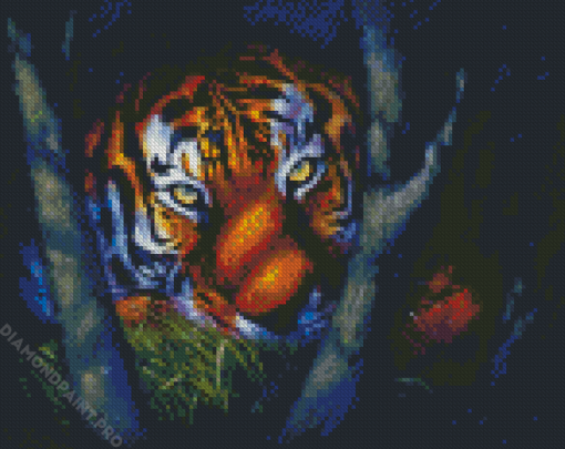 Wonderful Tiger Eyes Diamond Painting