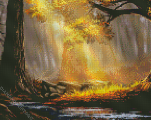 Beautiful Forest Light Diamond Painting