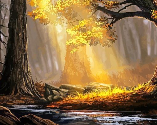 Beautiful Forest Light Diamond Painting