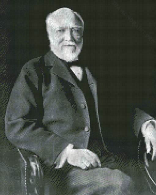 Monochrome Andrew Carnegie Diamond Painting