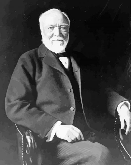 Monochrome Andrew Carnegie Diamond Painting