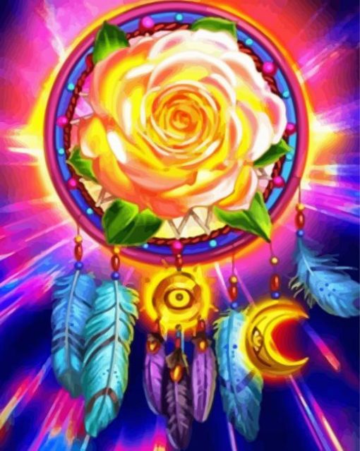 Cool Rose In Dreamcatcher Diamond Painting