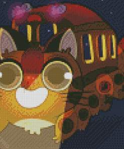 Cute Cat Bus Diamond Painting