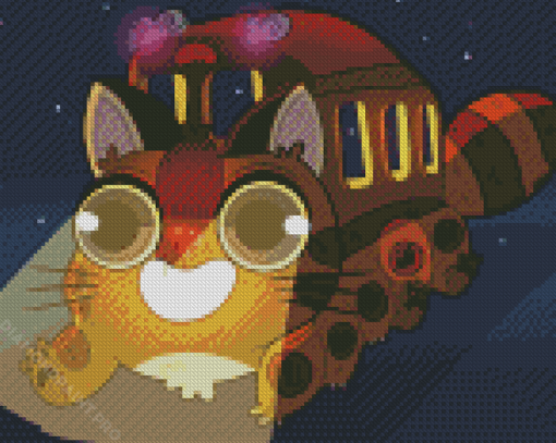 Cute Cat Bus Diamond Painting