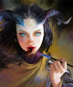 Demon Girl Smoking Diamond Painting