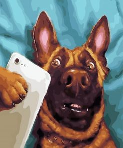 Dog Animal Selfie Diamond Painting