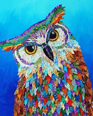 Owl Bird Collage Diamond Painting