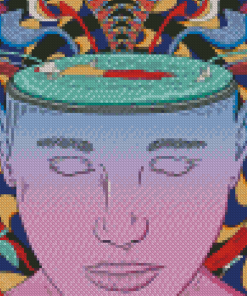 Psychedelic Head Art Diamond Painting