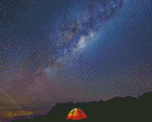 Starry Night Camping Scenes Art Diamond Painting