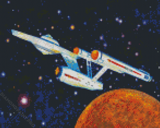 Starship Entreprise In Space Diamond Painting