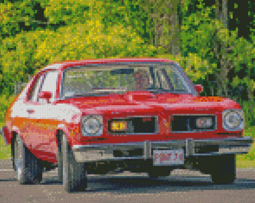 1974 Gto Car On Road Diamond Painting