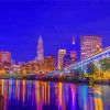 Aesthetic Downtown Cleveland At Night Diamond Painting