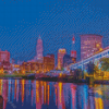 Aesthetic Downtown Cleveland At Night Diamond Painting