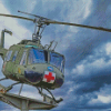 Aesthetic Huey Helicopter Diamond Painting