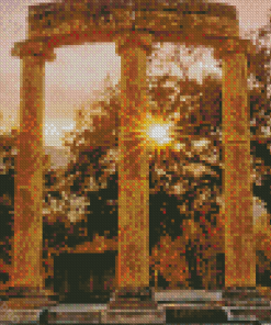 Ancient Olympia Greece At Sunset Diamond Painting