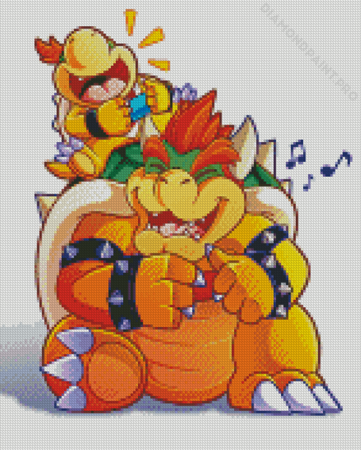 Bowser And Bowser Jr Diamond Painting