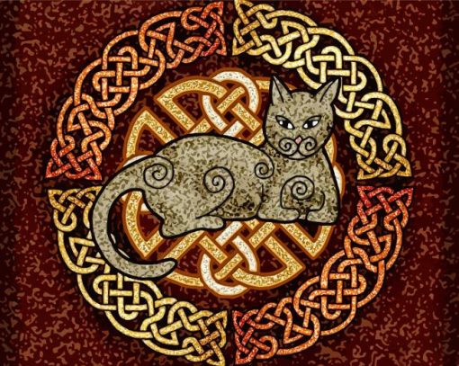 Celtic Knot Cat Art Diamond Painting