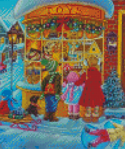 Christmas Toy Store Diamond Painting