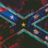 Confederate Flag Illustration Diamond Painting