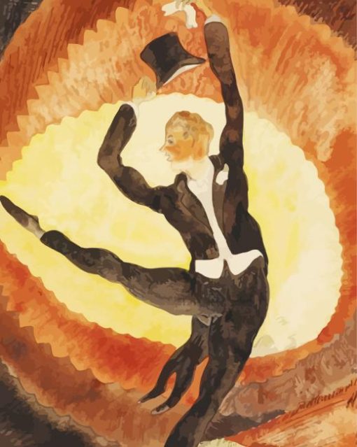 Dancer With Top Hat Charles Demuth Diamond Painting