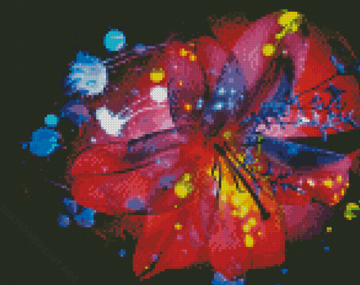 Flower Splatter Diamond Painting