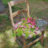 Flowers In Chair Diamond Painting