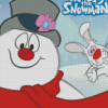 Frosty The Snowman And Rabbit Diamond Painting