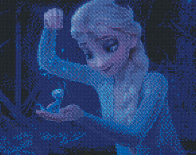 Frozen Elsa And Lizard Diamond Painting DiamondPaint.PRO