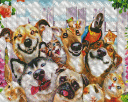 Funny Dogs And Cats Diamond Painting