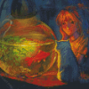 Goldfish Bowl Art Diamond Painting