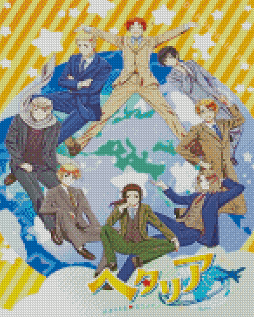 Hetalia Anime Characters Diamond Painting