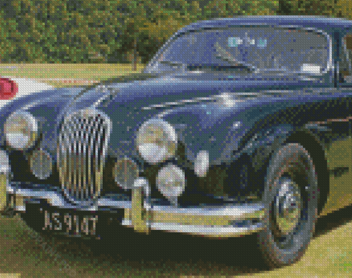 Jaguar Mark 1 Vintage Car Diamond Painting